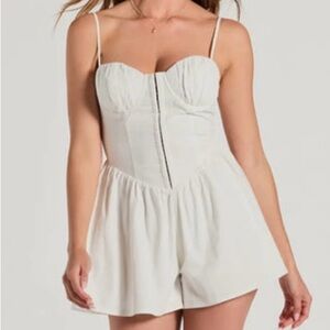 Corset White Romper Never Worn